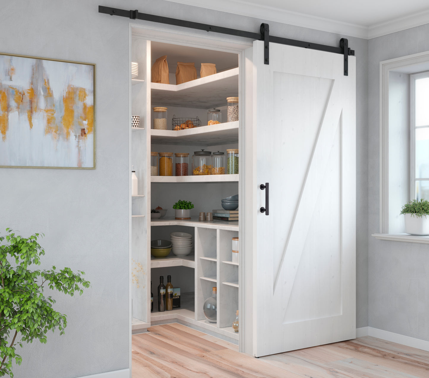 Maniglia per porte scorrevoli in legno sospese Pasadena