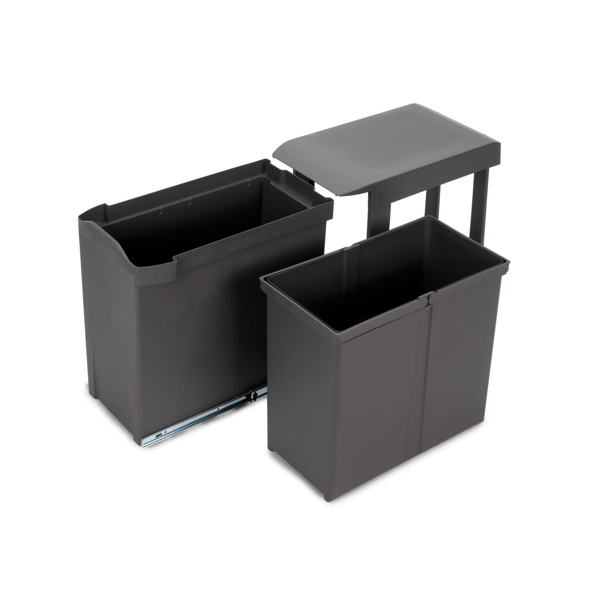 Pattumiera per raccolta differenziata per cucina, 1 x 30L, fissaggio inferiore, estrazione automatica