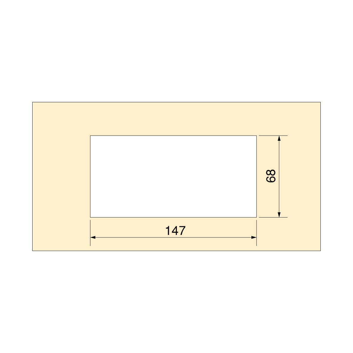 Passacavi da tavolo Quadrum, rettangolare (159x80mm, 269x80mm)