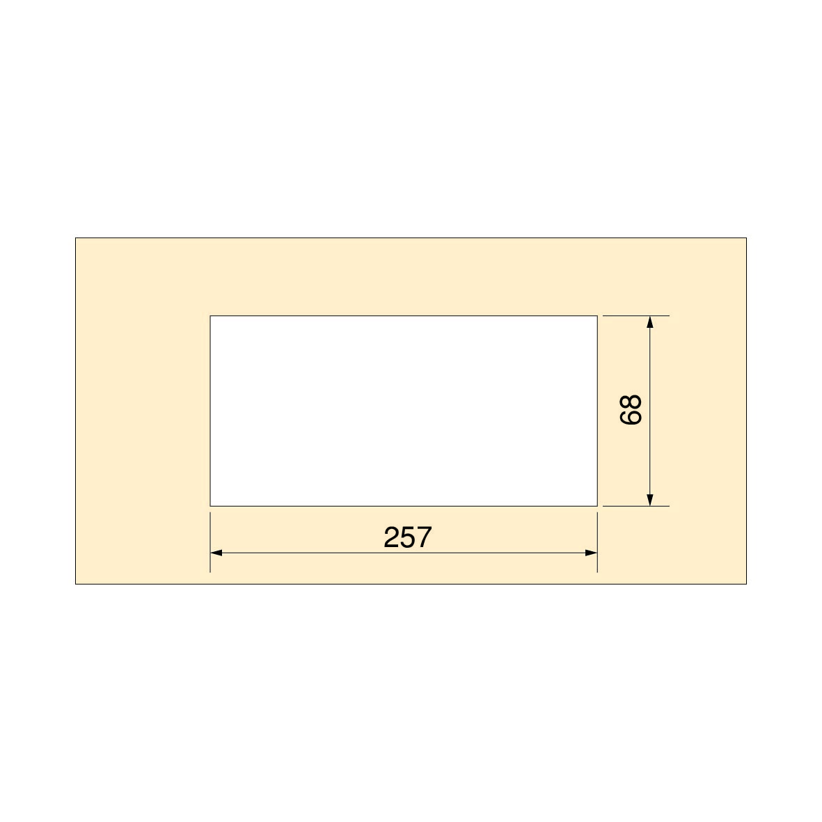 Passacavi da tavolo Quadrum, rettangolare (159x80mm, 269x80mm)
