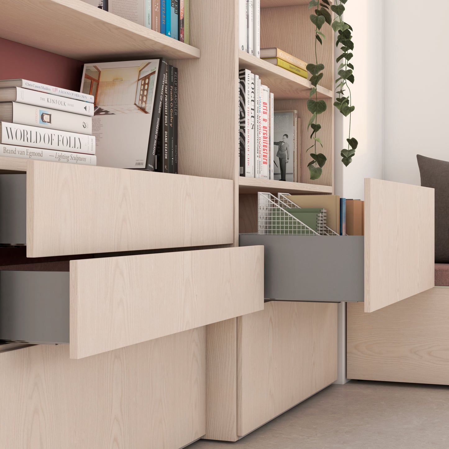 Cassetto esterno Vertex, 40kg, altezza 131mm e regolazione 3D