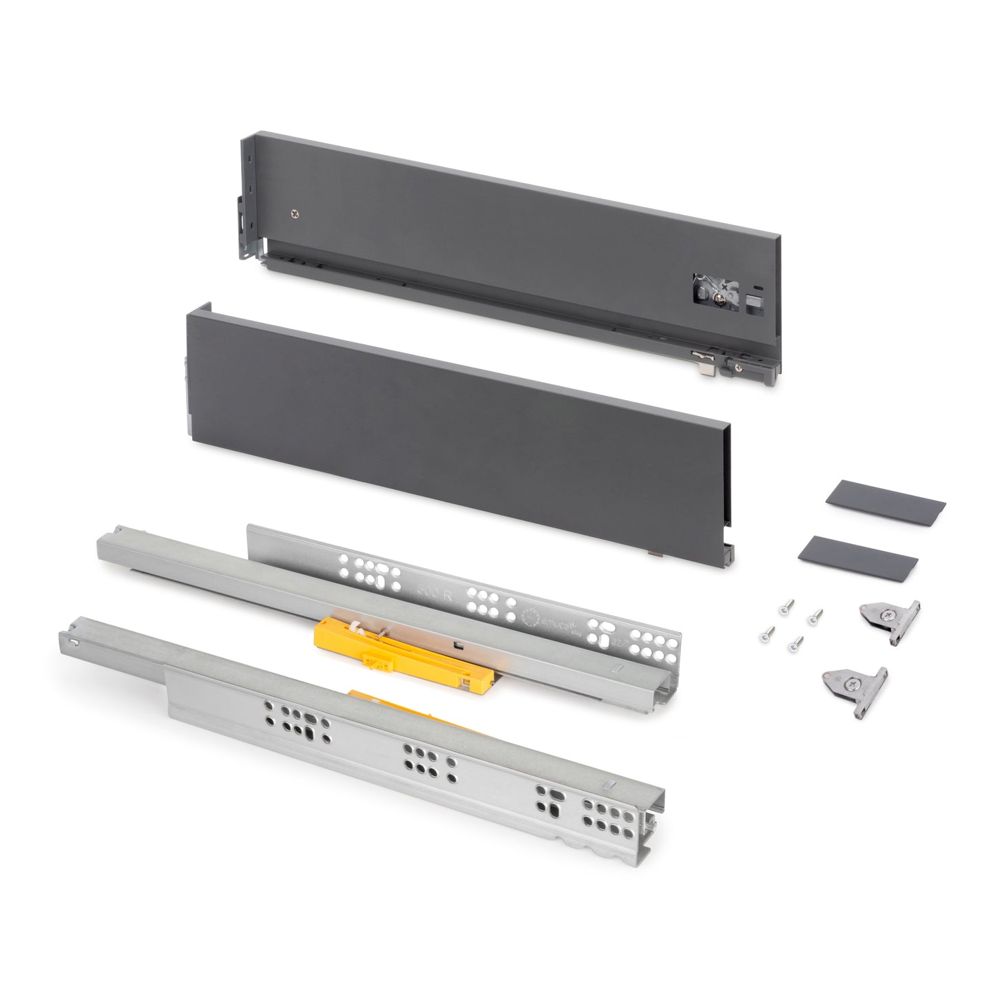 Cassetto esterno Vertex, 40kg, altezza 131mm con Push Sincro e regolazione 3D