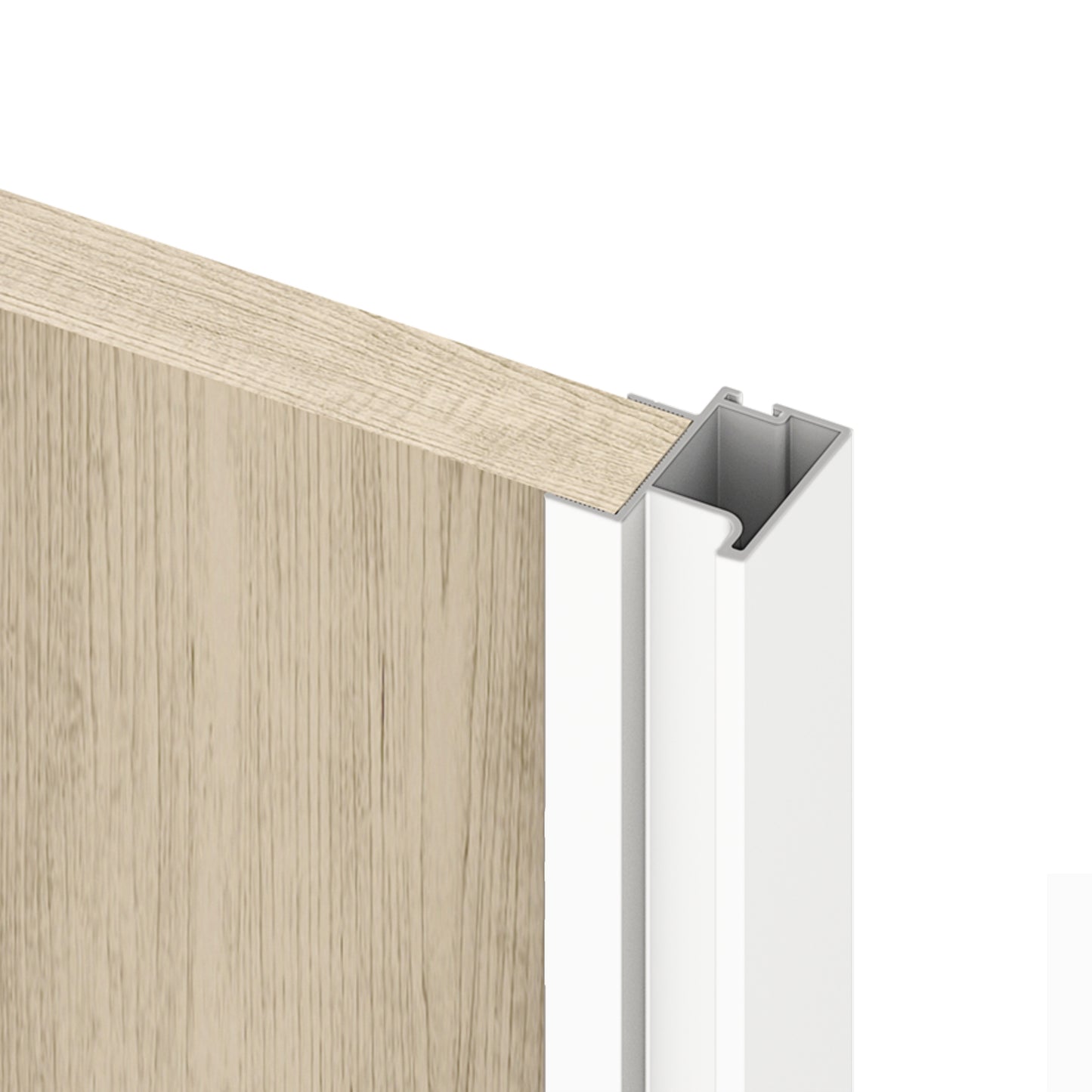 Sistema scorrevole per armadio 2 ante a scorrimento inferiore Placard 74 con maniglia Sharp e chiusura soft