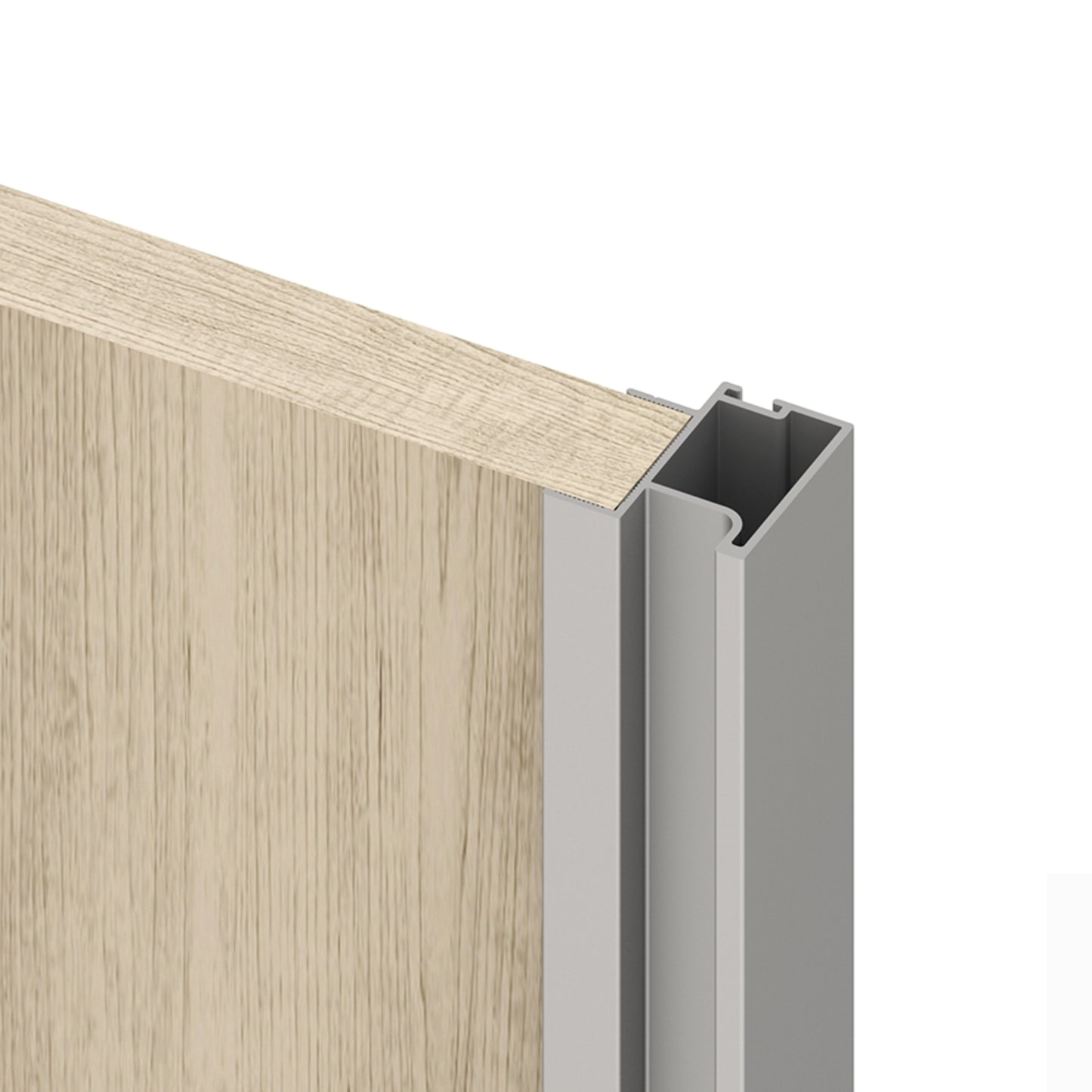 Sistema scorrevole per armadio 2 ante a scorrimento inferiore Placard 74 con maniglia Sharp e chiusura soft