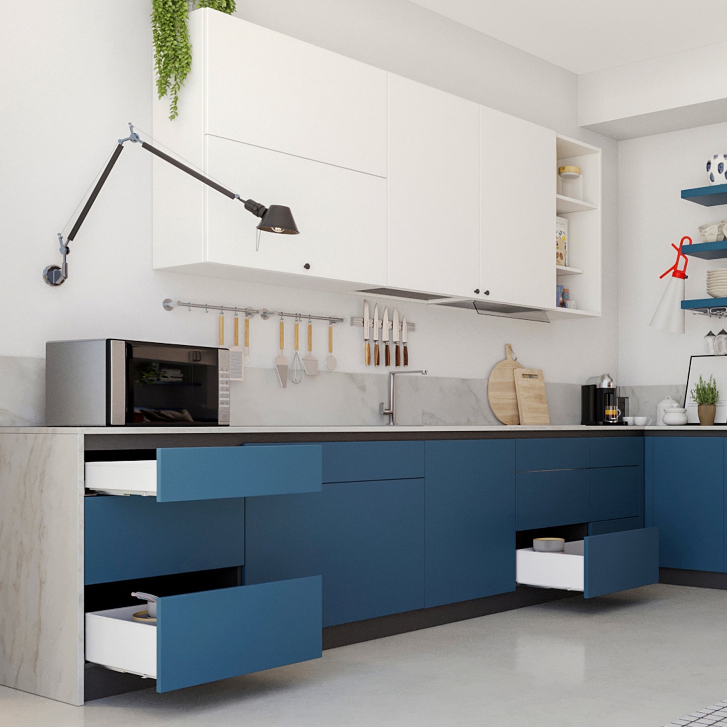 Cassetto esterno Simplex 25 kg altezza 159 mm