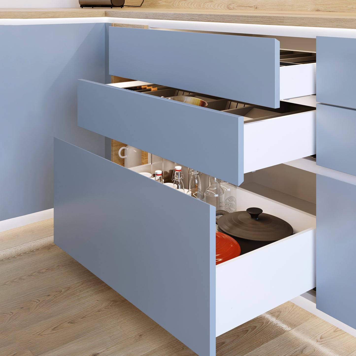 Cassetto esterno Protone 30 kg altezza 131 mm