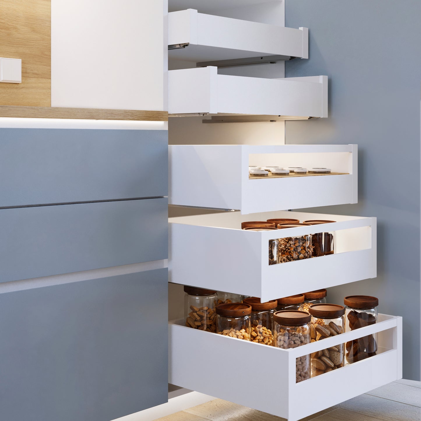 Cassetto esterno Protone 30 kg altezza 131 mm