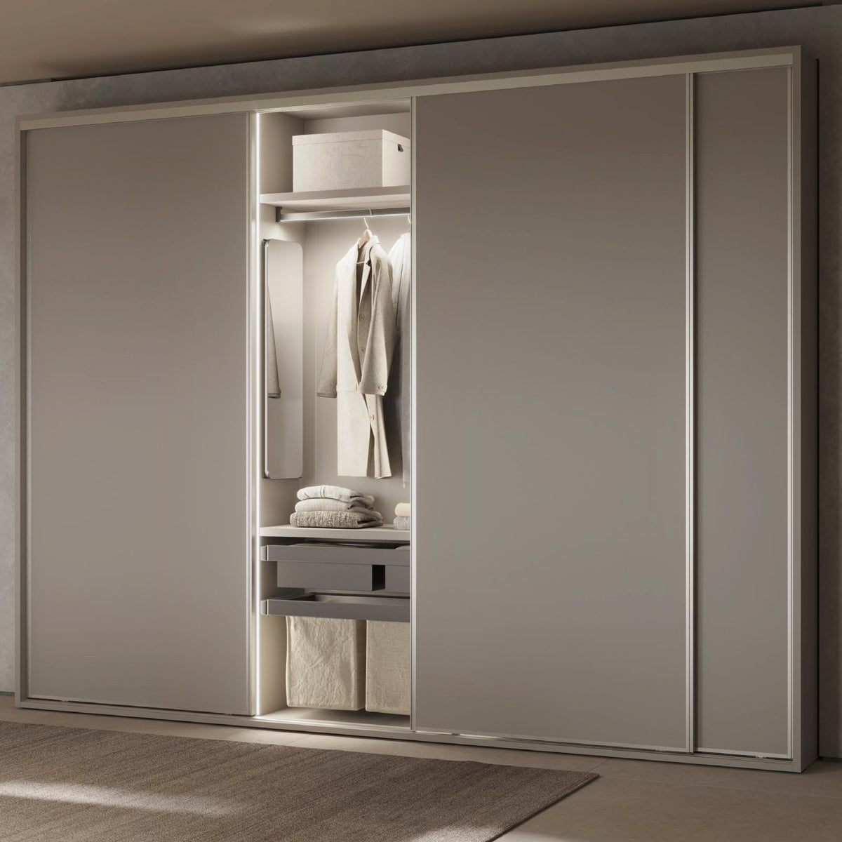 Cesto portabiancheria per armadi e cabine armadio Quartz