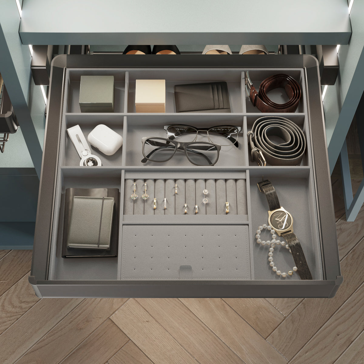 Cassetto organizzatore per armadi e cabine armadio Quartz