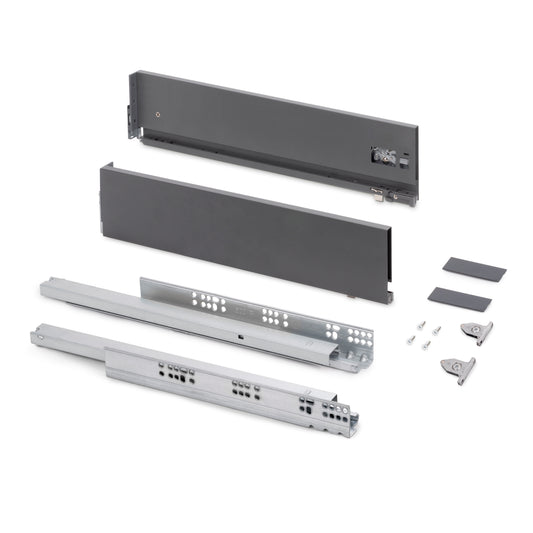 Cassetto esterno Vertex, 40kg, altezza 131mm e regolazione 3D per pannello da 18mm