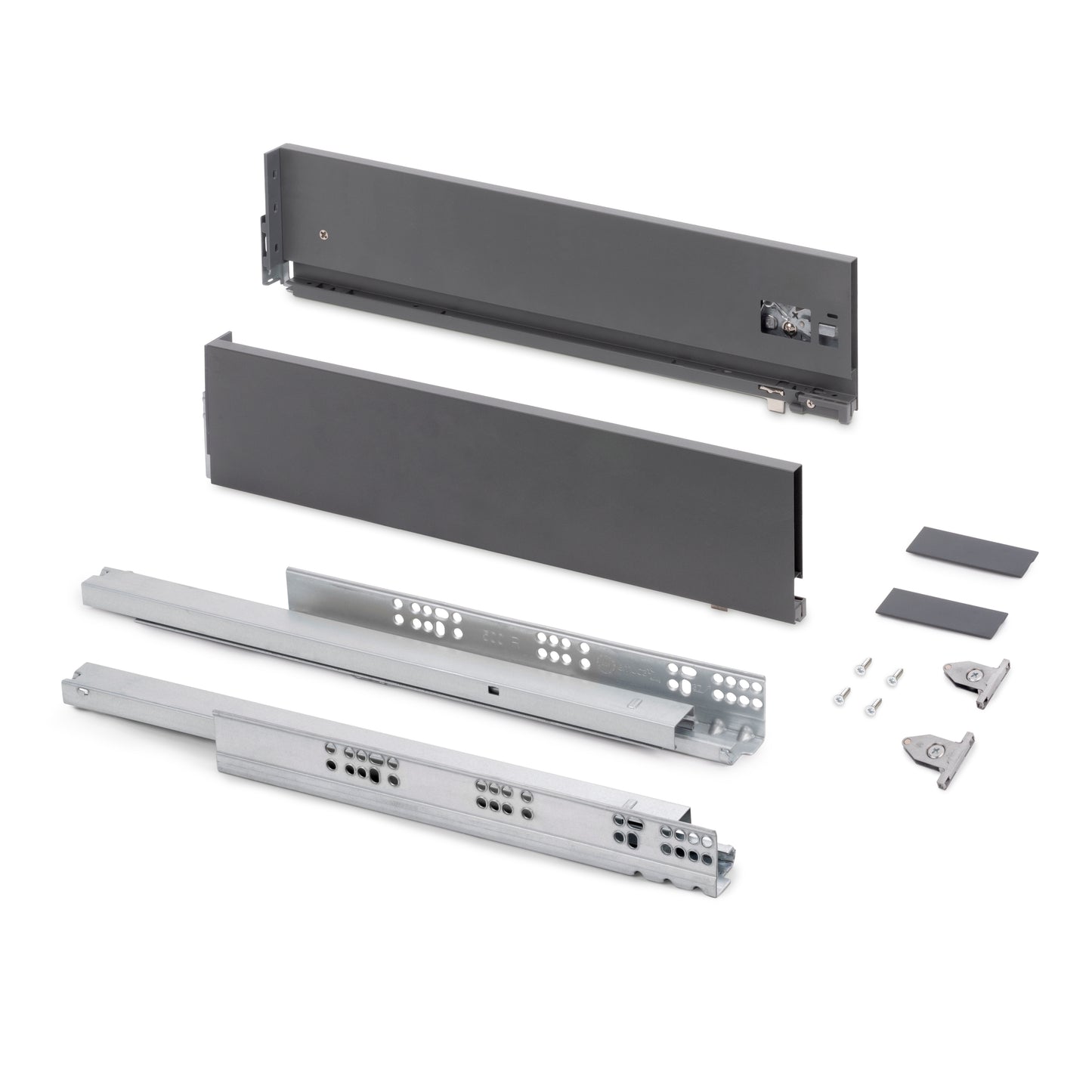 Cassetto esterno Vertex, 40kg, altezza 131mm e regolazione 3D per pannello da 18mm