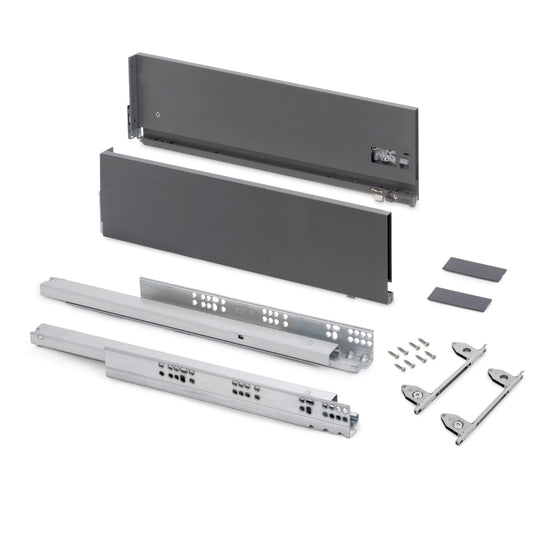 Cassetto esterno Vertex, 40kg, altezza 178mm e regolazione 3D per pannello da 18mm