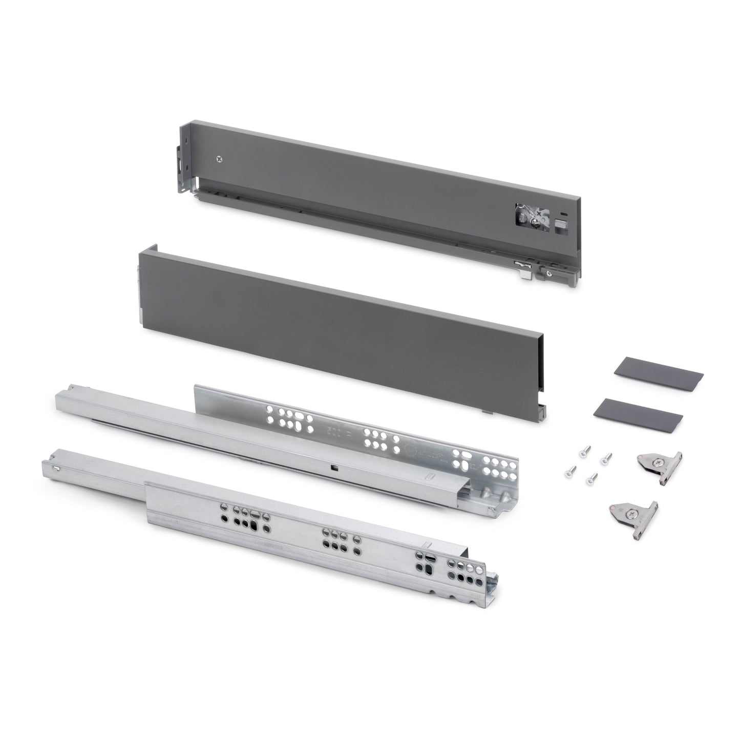 Cassetto esterno Vertex, 40kg, altezza 93mm e regolazione 3D per pannello da 18mm