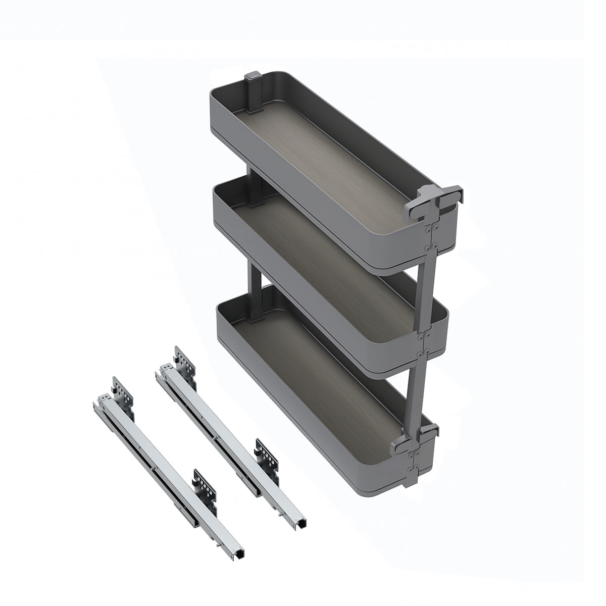 Portabottiglie laterale estraibile Harmony con chiusura soft