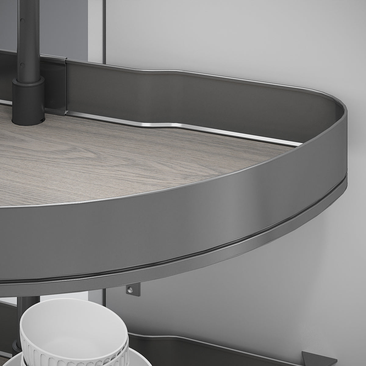 Coppia di cestelli girevoli Harmony semicircolare