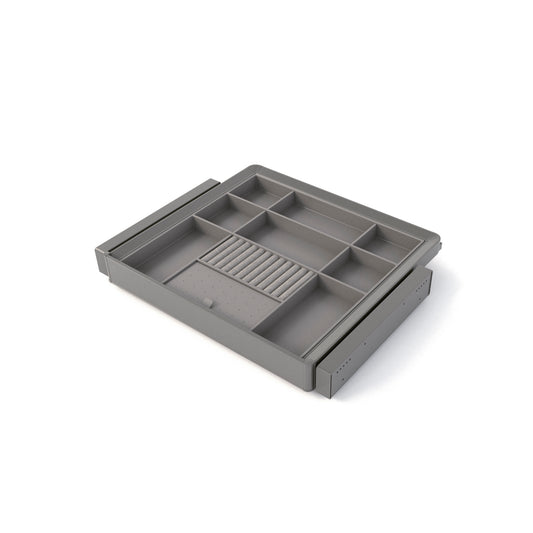 Kit cassetto organizzatore e telaio regolabile Quartz per armadi, chiusura ammortizzata e estrazione totale