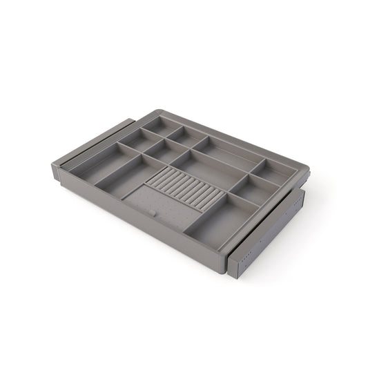 Kit cassetto organizzatore e telaio regolabile Quartz per armadi, chiusura ammortizzata e estrazione totale