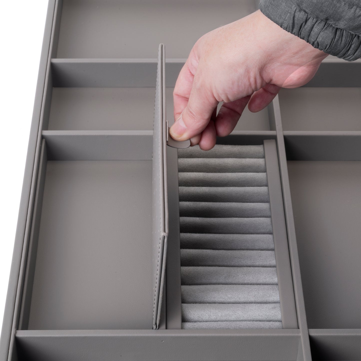 Kit cassetto organizzatore e telaio regolabile Quartz per armadi, chiusura ammortizzata e estrazione totale