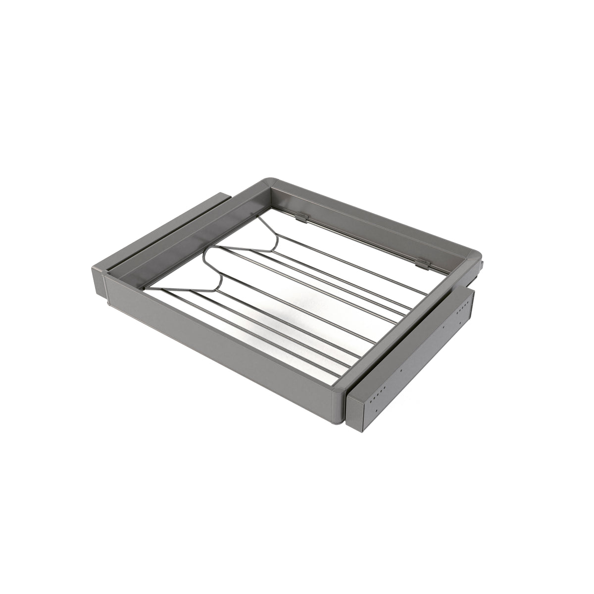 Kit cassetto portascarpe e telaio regolabile Quartz per armadi, chiusura ammortizzata e estrazione totale