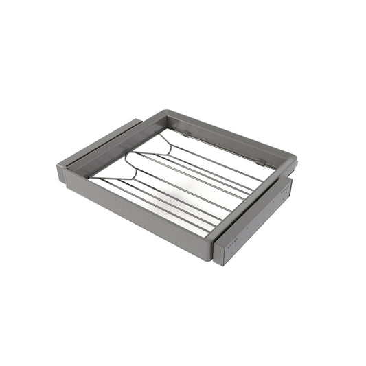 Kit cassetto portascarpe e telaio regolabile Quartz per armadi, chiusura ammortizzata e estrazione totale