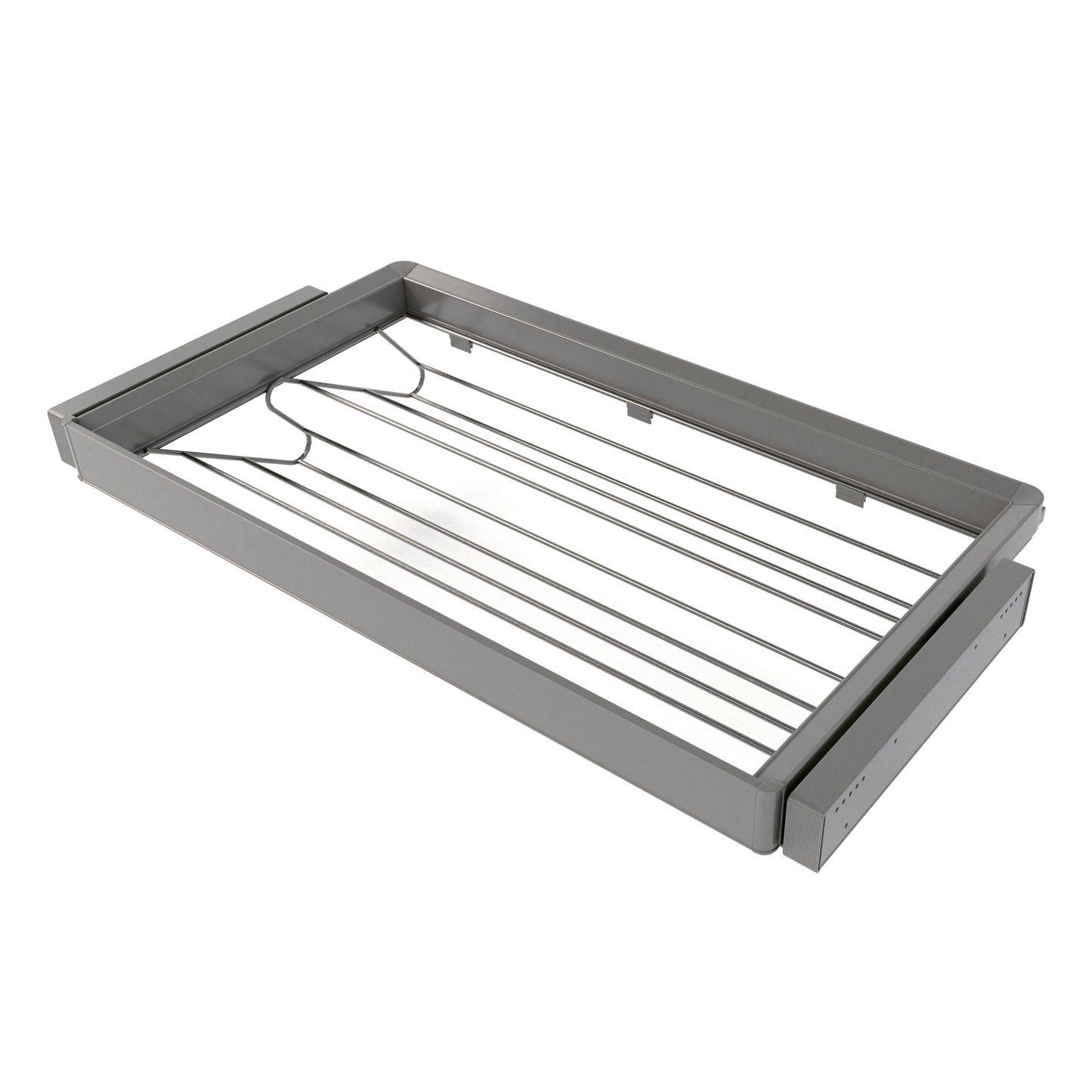 Kit cassetto portascarpe e telaio regolabile Quartz per armadi, chiusura ammortizzata e estrazione totale