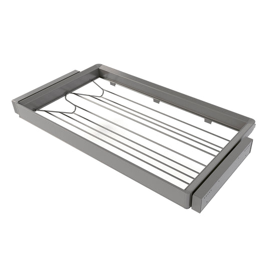 Kit cassetto portascarpe e telaio regolabile Quartz per armadi, chiusura ammortizzata e estrazione totale