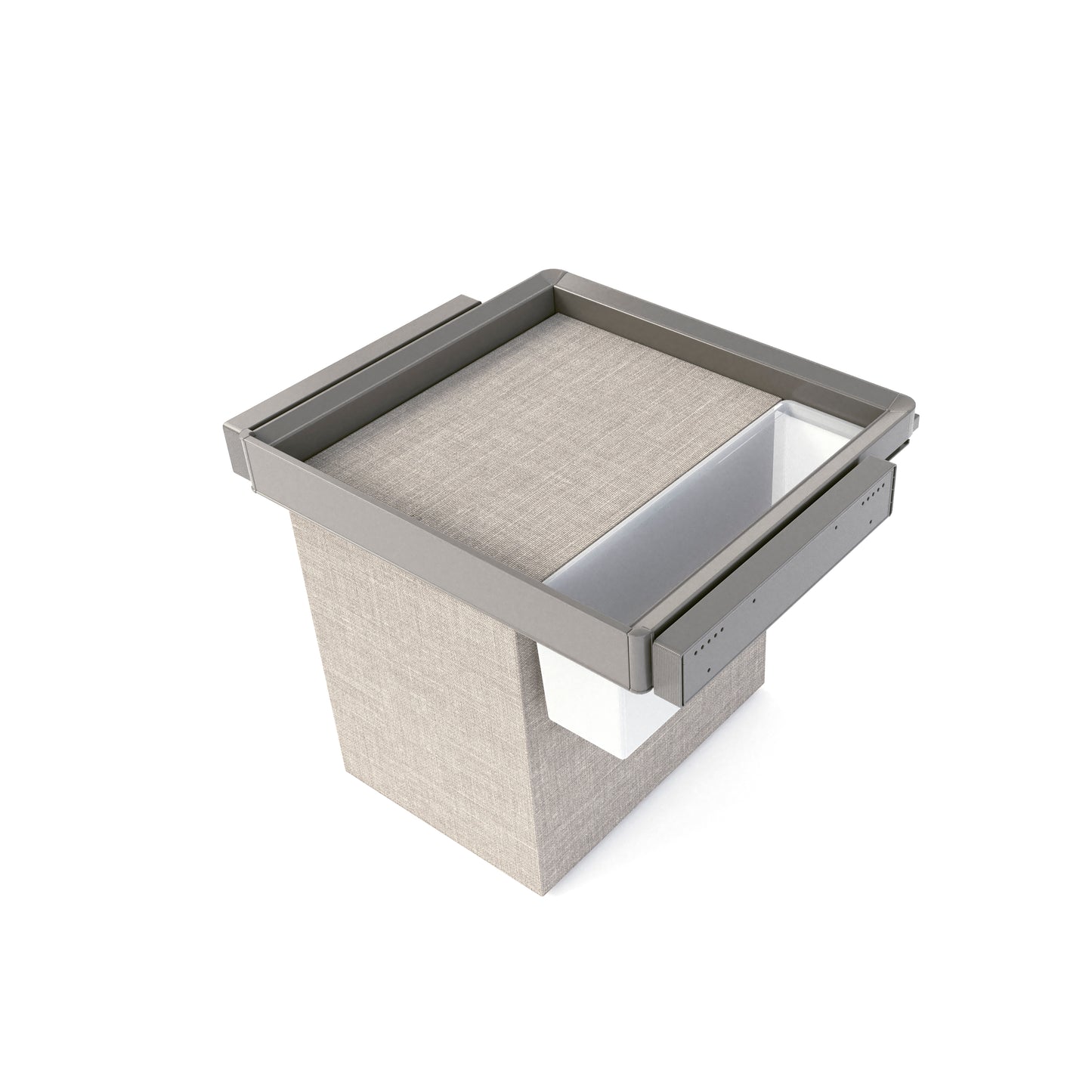 Kit di ripiano ausiliario, cestello e telaio regolabile Quartz per armadi, chiusura ammortizzata e estrazione totale