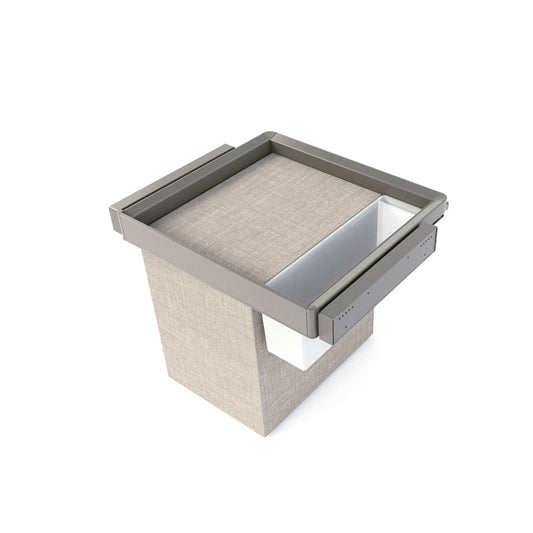 Kit di ripiano ausiliario, cestello e telaio regolabile Quartz per armadi, chiusura ammortizzata e estrazione totale