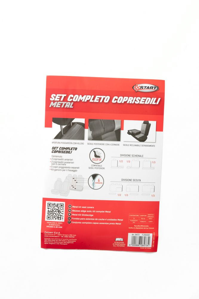 Metal Set Completo Coprisedili auto universale nero