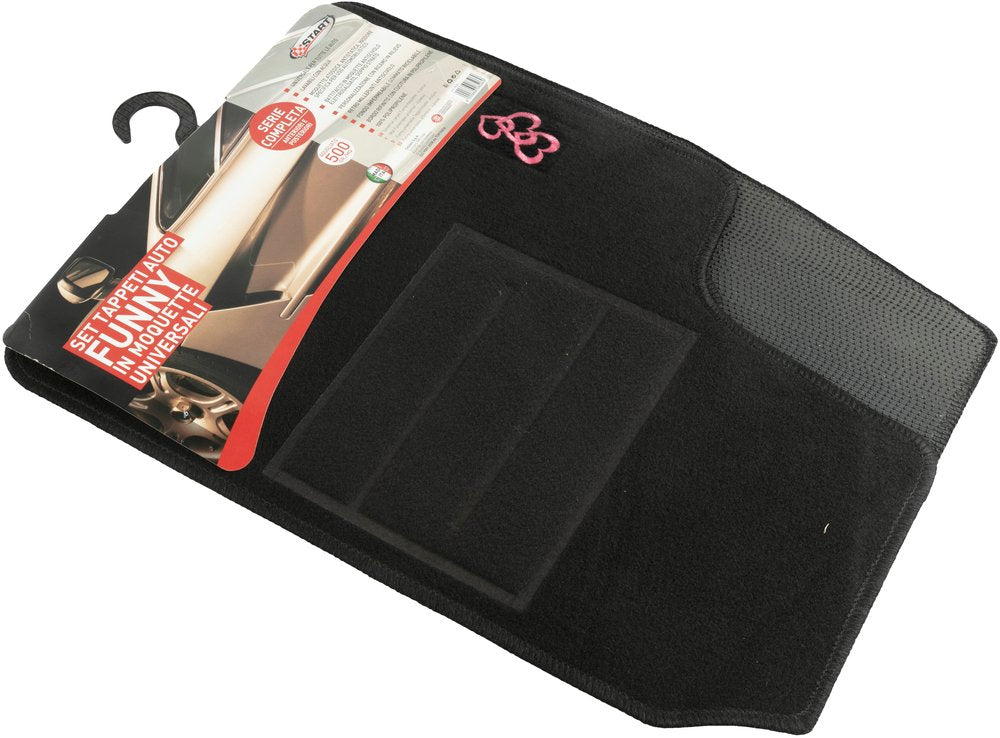 Set Completo Tappeti Auto Funny Cuore 500 GR/MQ Universale