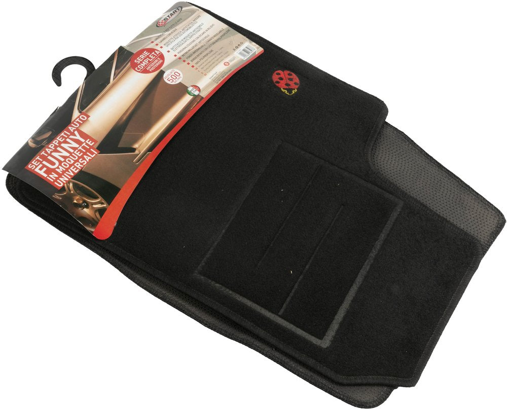 START Set Completo Tappeti Auto Funny Coccinella 500 GR/MQ Universale Originale