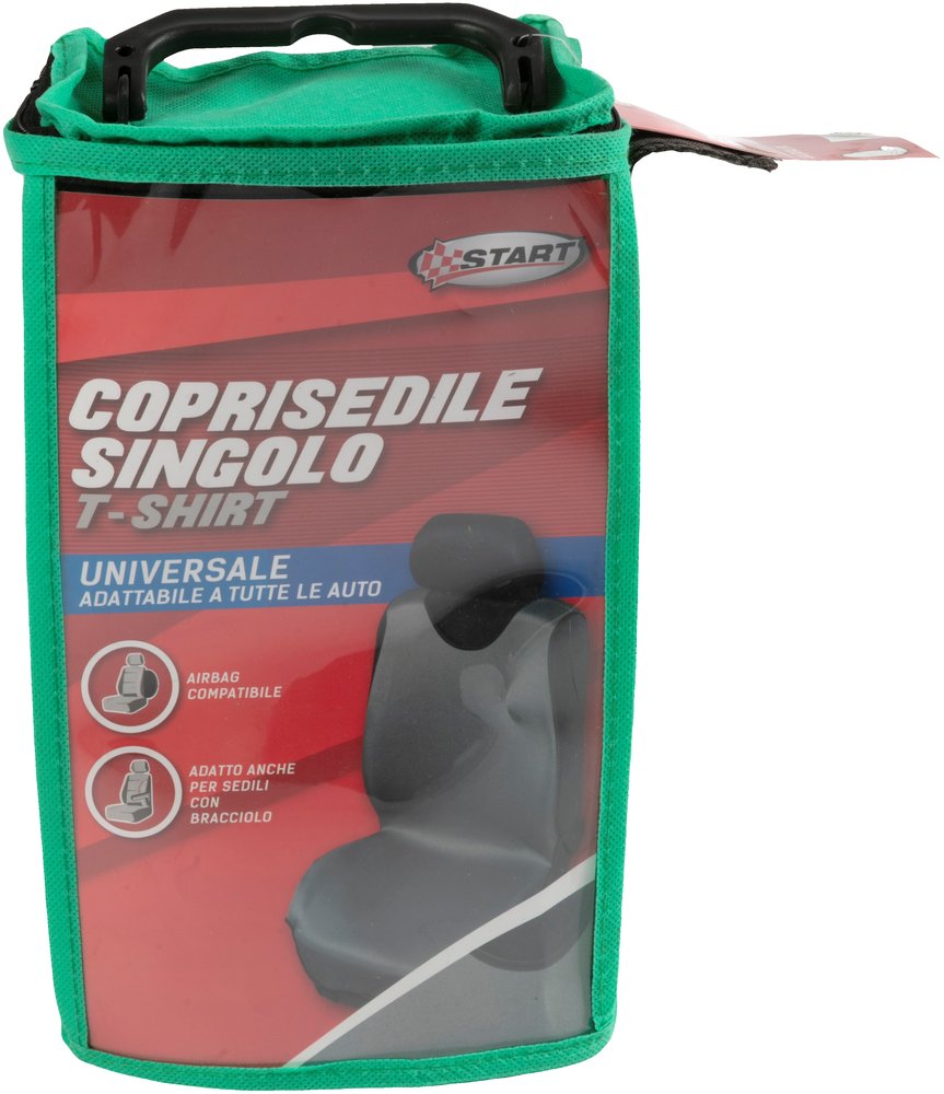 START T-Shirt Coprisedile Singolo anteriore auto universale grigio
