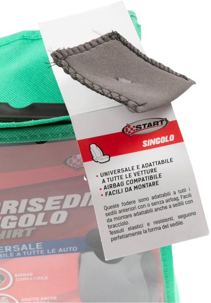 START T-Shirt Coprisedile Singolo anteriore auto universale grigio