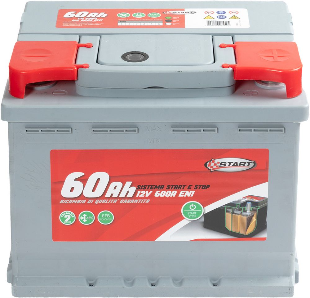 START Batteria Stop 60AH 12V 540A EN1 sigillata polo positivo sinistro EFB
