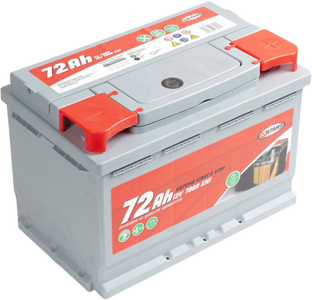 START Batteria Stop 72AH 12V 700A EN1 sigillata polo positivo destro Originale