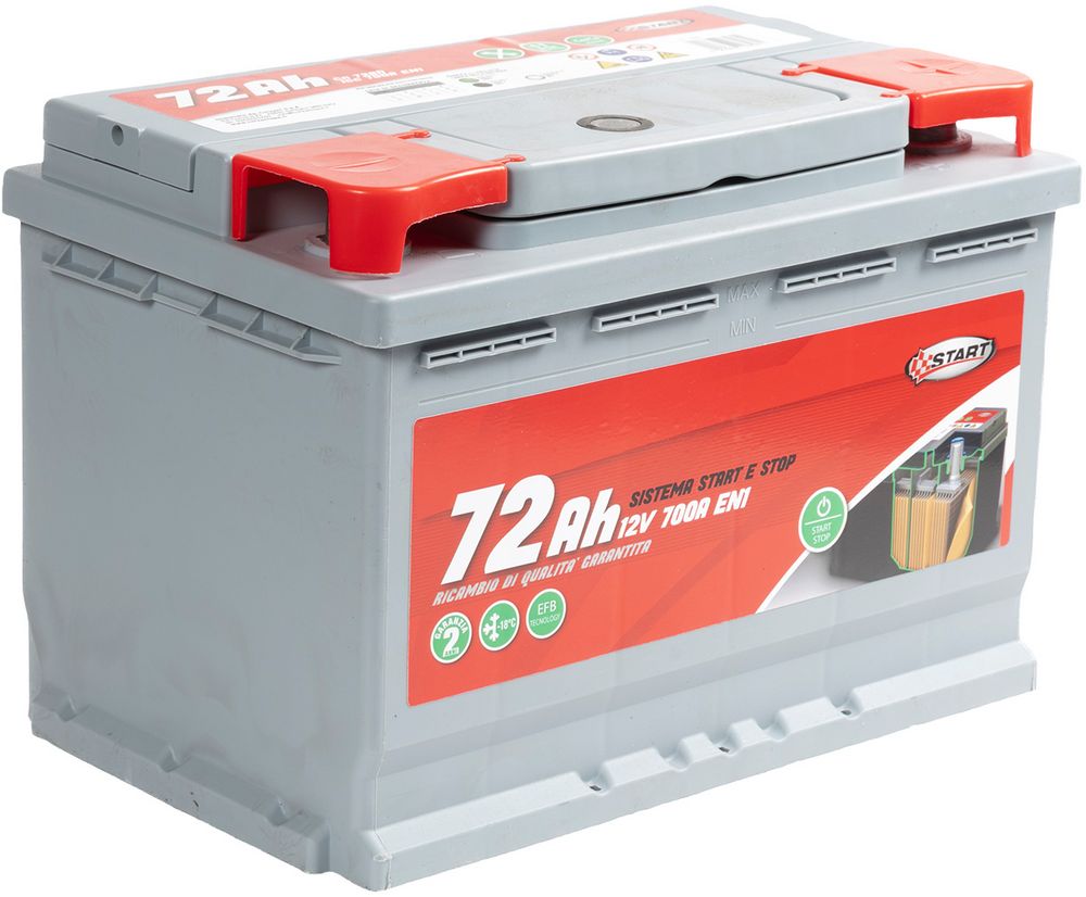 START Batteria Stop 72AH 12V 700A EN1 sigillata polo positivo destro Originale