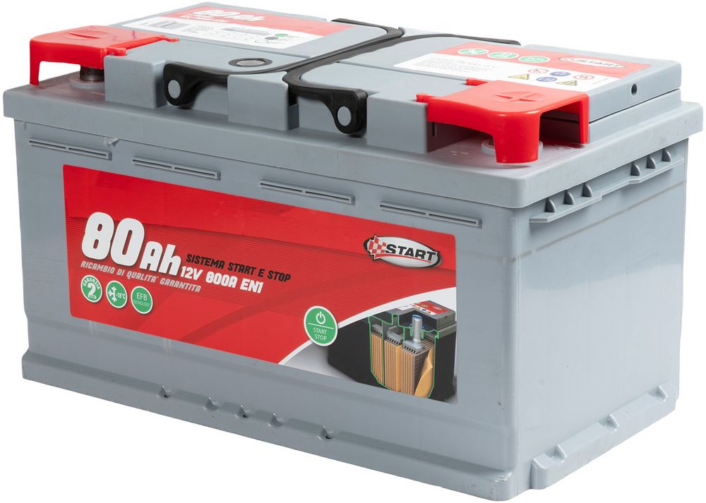 Batteria Stop&Start 80AH 12V 720A (EN1) sigillata polo destro Cassetta L3