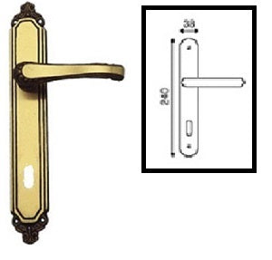 MANIGLIA ROSELLA/FLORA C/PL.Q.8 C/MOLLAOF 110 INTERASSE 70