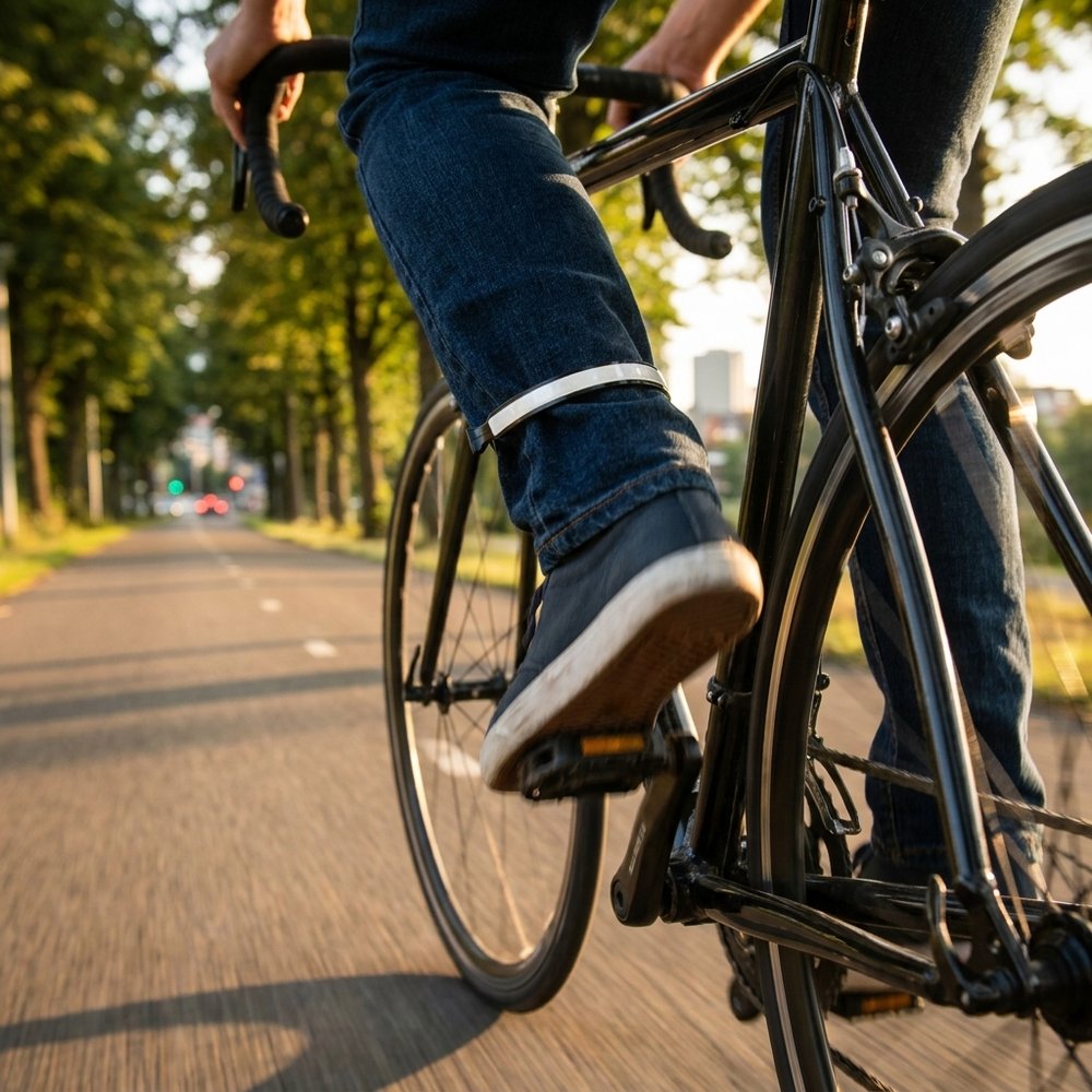 ON BIKE Ferma Pantaloni Ciclista Riflettenti 2Pz