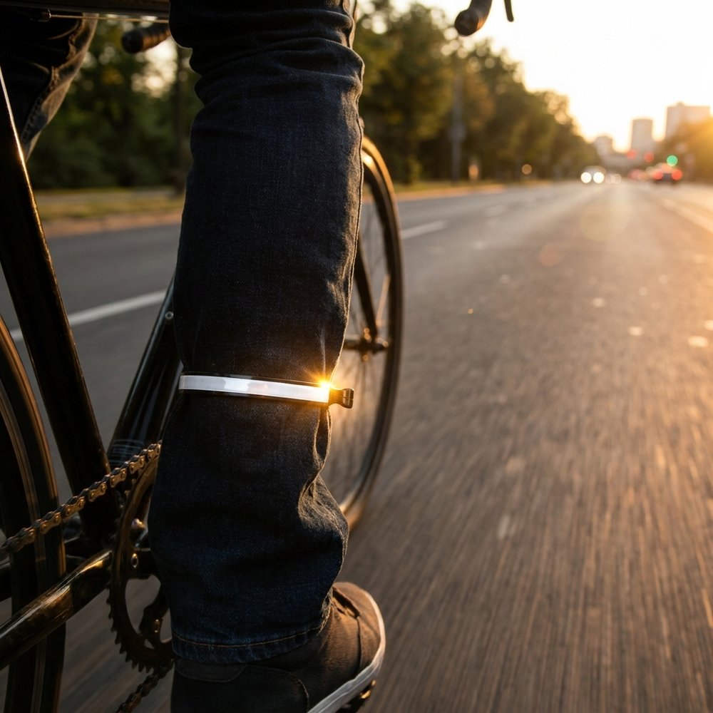 ON BIKE Ferma Pantaloni Ciclista Riflettenti 2Pz