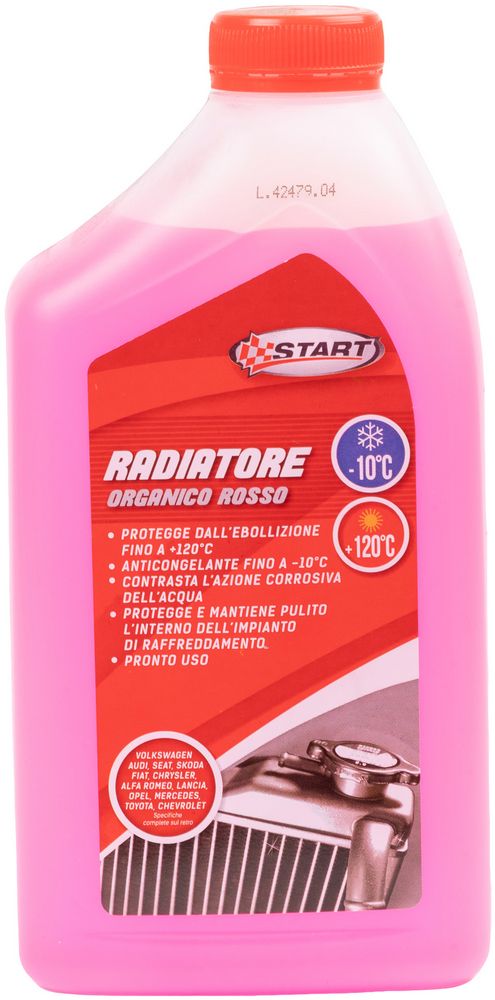 START Liquido radiatore rosso 1L antigelo -10?C, protegge il motore