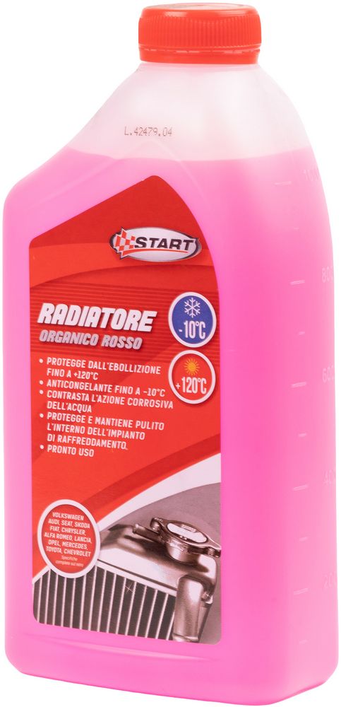 START Liquido radiatore rosso 1L antigelo -10?C, protegge il motore