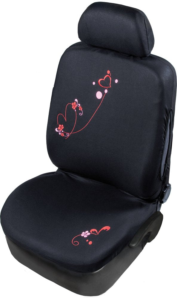 START Glamour Coprisedile Singolo anteriore Universale nero-rosso