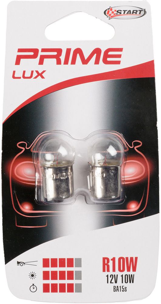 START R10W Coppia di Lampadine per luci auto 12V 10W BA15s Accessorio Originale