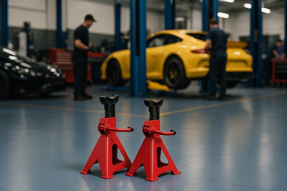 Coppia di Cavalletti da Officina 2T per Manutenzione Auto