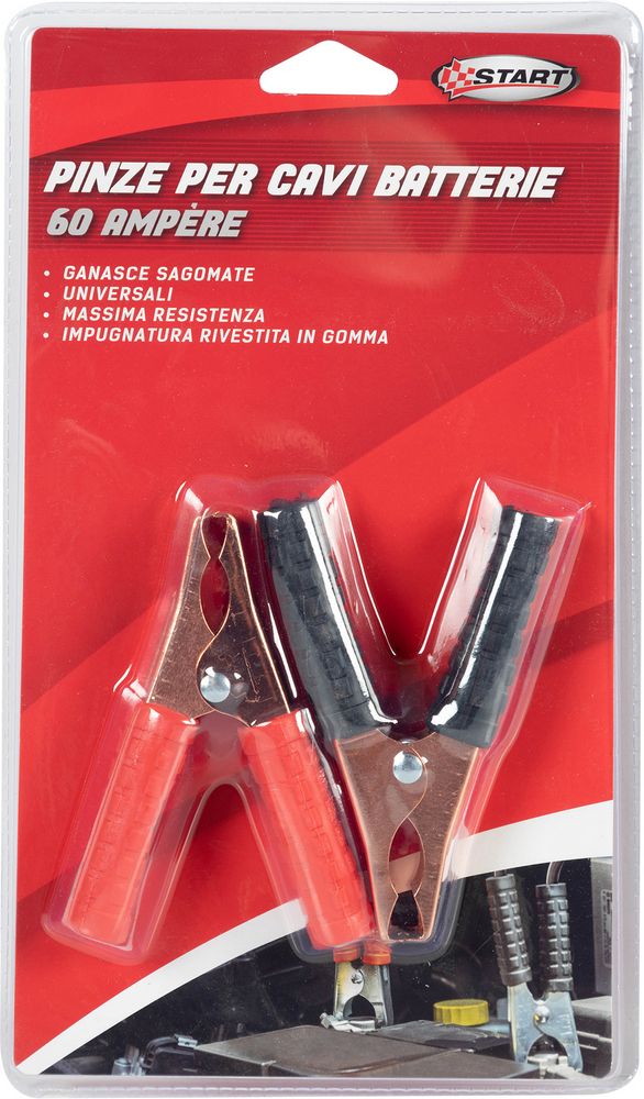 START Coppia di Pinze 60 Amp in Metallo Zincato ? Resistenti e Sicure