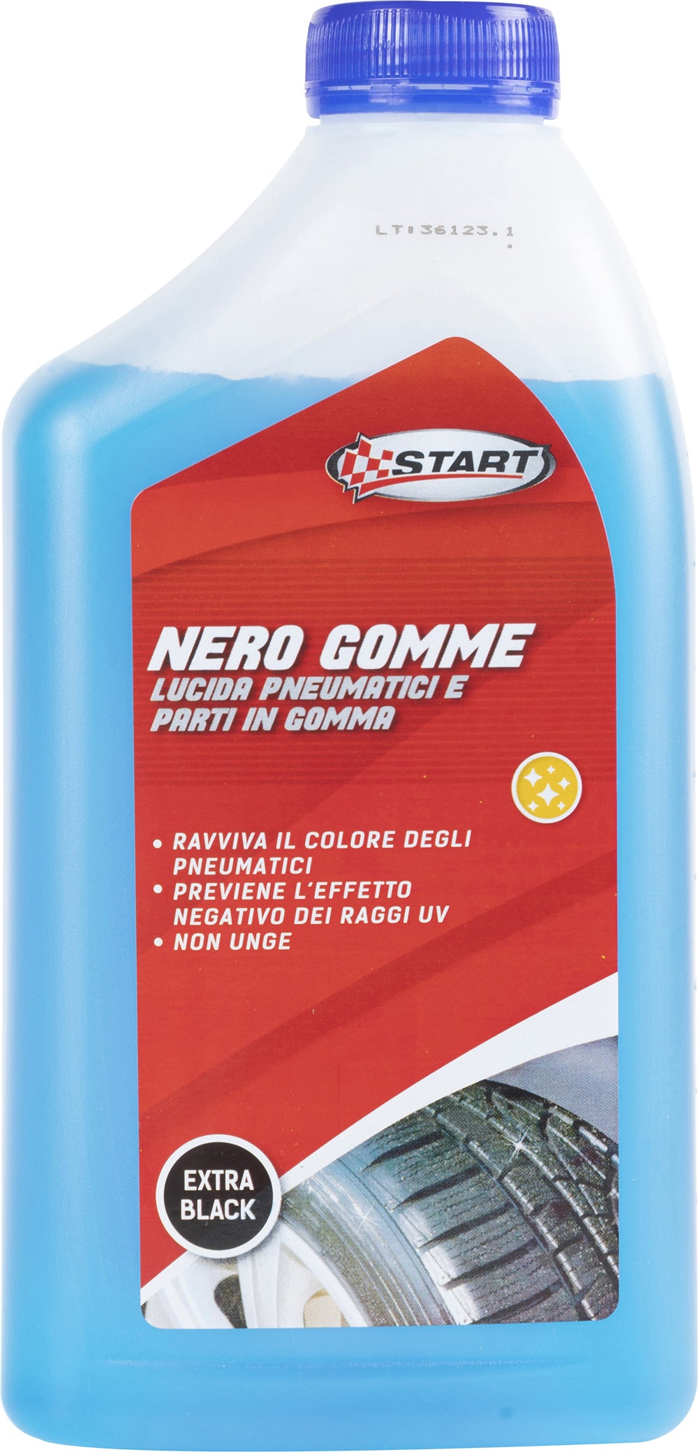 START Nero gomme auto 1 LT effetto detergente e lucidante extra black