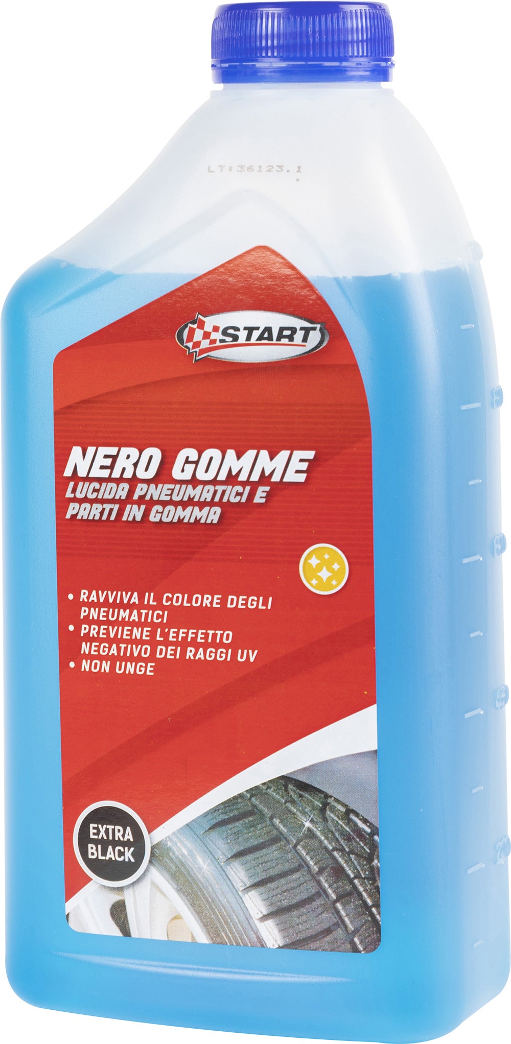 Nero gomme auto 1 LT effetto detergente e lucidante extra black