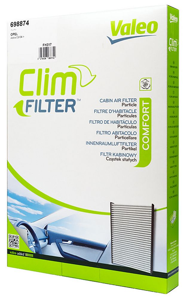 VALEO Clim Filter Comfort filtro abitacolo auto particellare Vauxhall/Opel