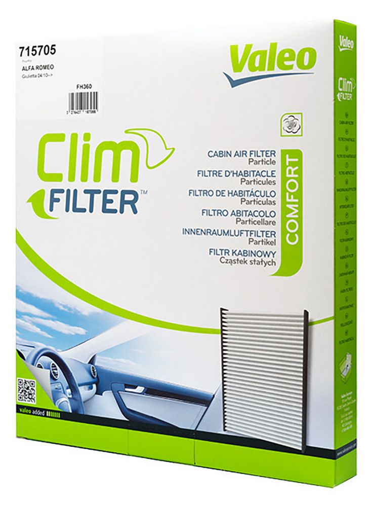 VALEO Clim Filter Comfort filtro abitacolo auto particellare Giulietta